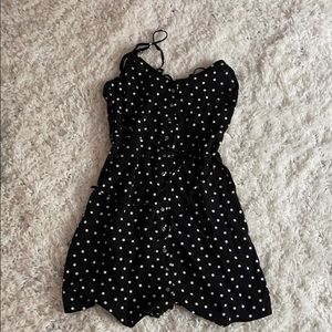 B&w polka dot mini dress